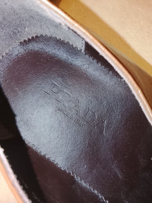 Prada oryginalne luxury skórzane eleganckie buty męskie