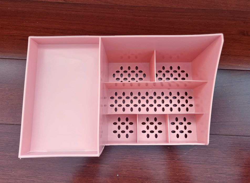 Arrumador de cosmética/ maquilhagem rosa - nunca usado