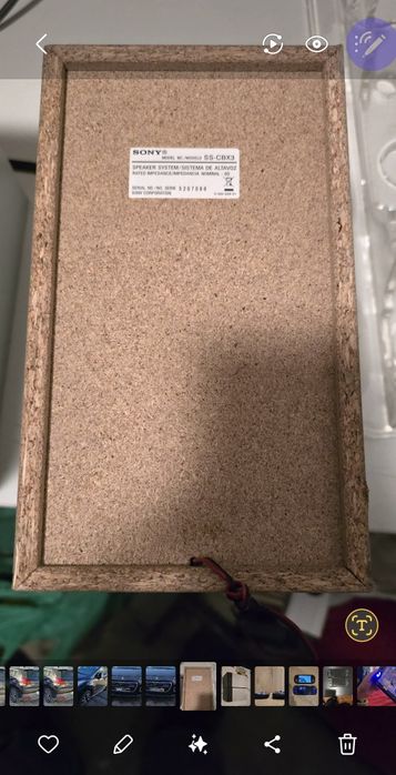 Par de Colunas Sony SS-CBX3 - 6 Ohms - Som de Alta Fidelidade