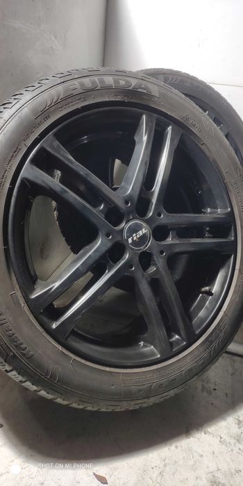 Koła 225/50R17 FULDA 5x112 RIAL zimowe alusy 17 4szt czarne jak NOWE