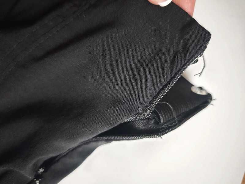 Czarne spodnie legginsy z rozporkami Basic H&M