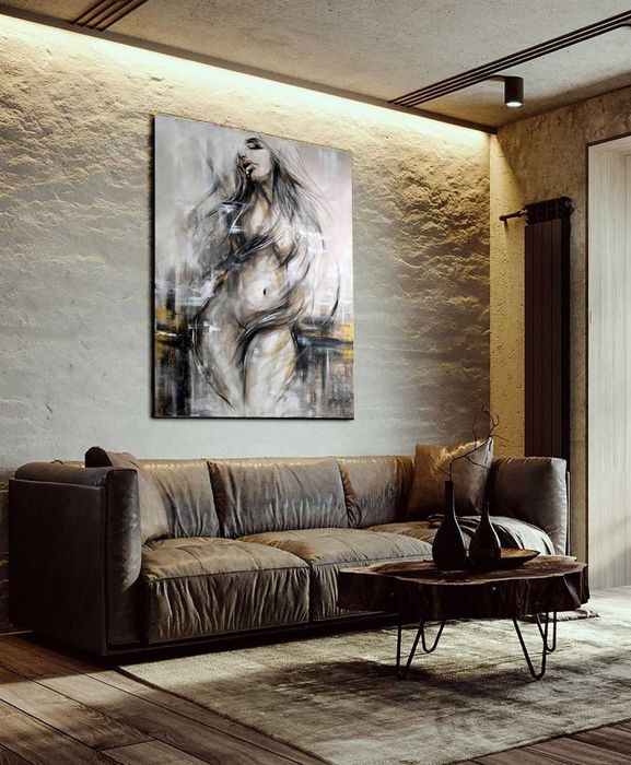 Esencja kobiecej figury  100x80 akryl na płótnie