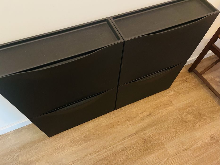 Conjunto de 4 Sapateiras IKEA TRONES – Preto