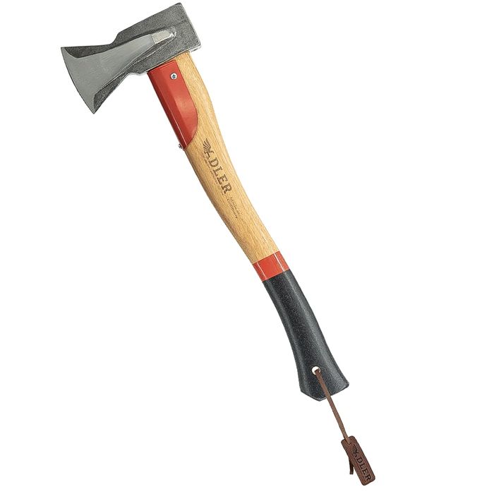 Siekiera rozłupująca Adler Short Splitter Black / Red Hickory Wood, C45 Carbon Steel (230.0H125A011)