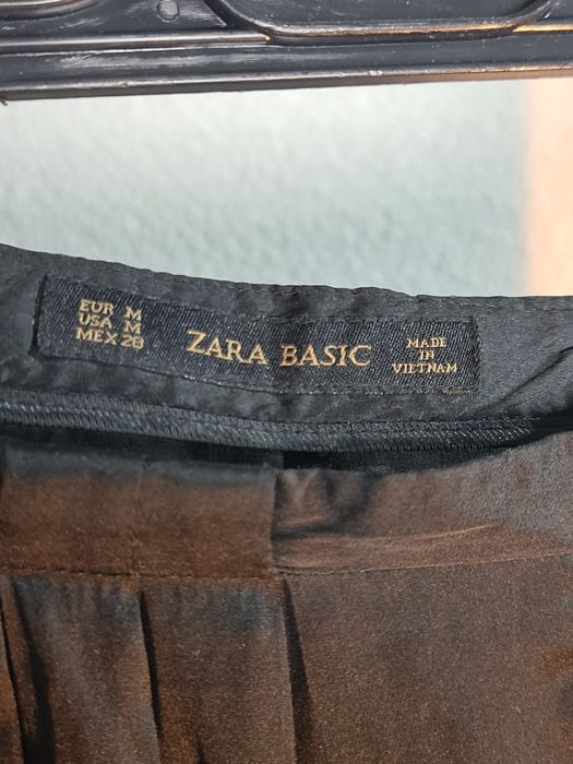 Calça larga senhora preto Zara M