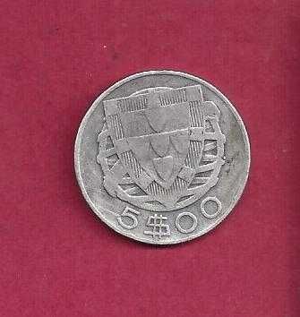 REPUBLICA  5$00   Escudos   1946     Prata