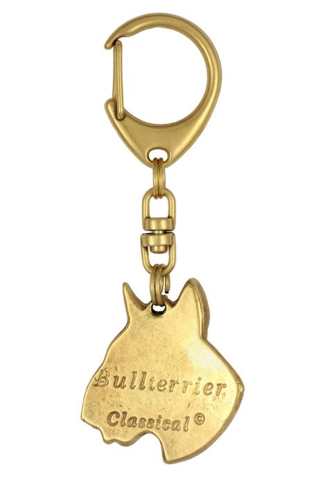 Bulterier brelok pozłacany Art-Dog