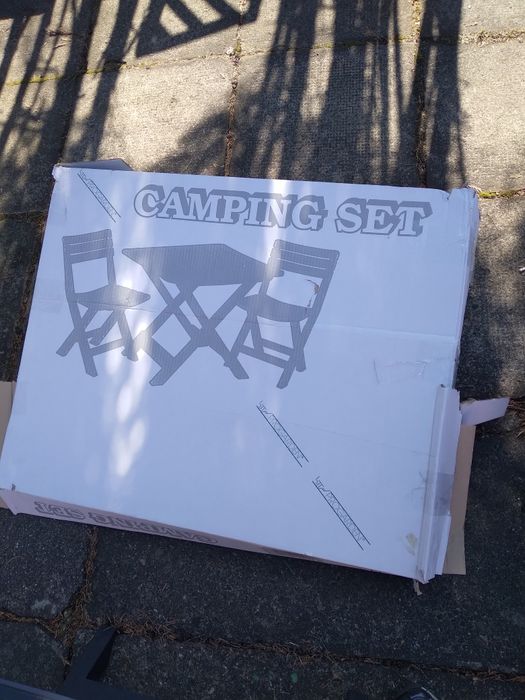 Camping set stół i dwa krzesła składane