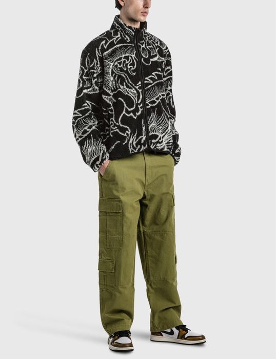 Двусторонняя флисовая куртка Stussy из шерпы Dragon
