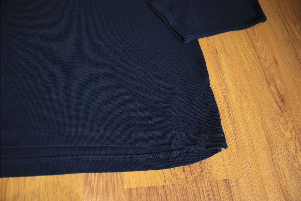 Sweter NN07 r. M okrągły dekolt granatowy męski bawełniany cienki