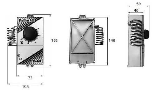 Termostat mechaniczny sterownik wentylatora termometr MultiFan T15WD