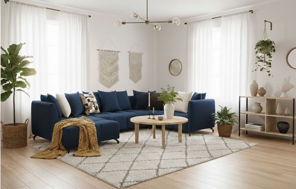 Narożnik VERONA U Styl Skandynawski, Boho | Funkcja Spania | PRODUCENT