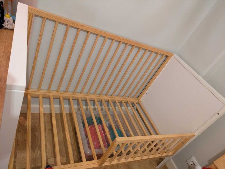 Berço Madeira KinderKraft Mia Branco