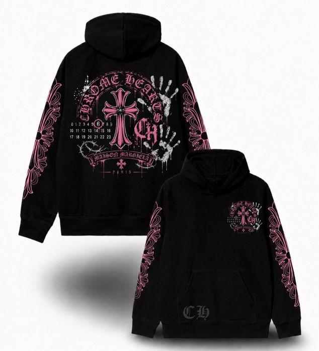 худи кофта толстовка Chrome Hearts x Maison Margiela  Paris Logo унисекс коллаборация Хром Хартс и Мейсон Марджелы  New   Отличный вариант на подарок