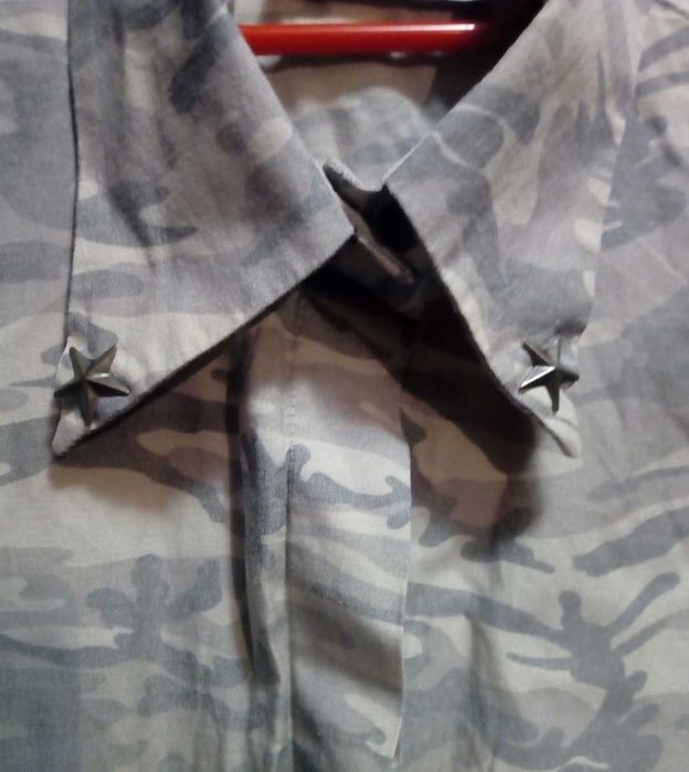 Koszula moro jasna Elite gwiazdki naszywka 38 piękna