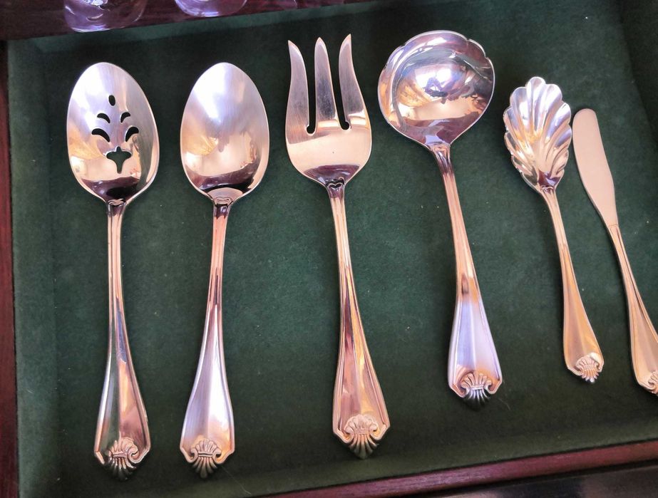 Faqueiro Americano Banhado a Prata