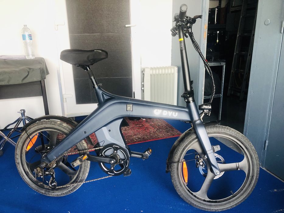 Bicicleta elétrica DYU T1 - Dobrável + saco de transporte