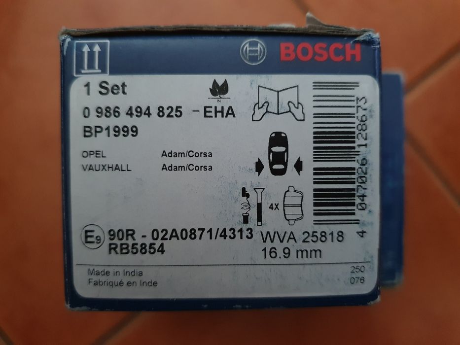 Pastilhas de travão Opel Corsa E