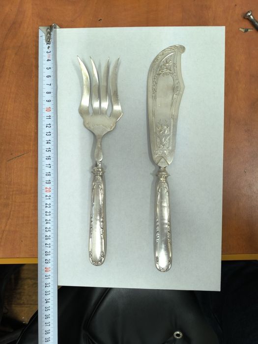 Sztućce do ryb srebro 925