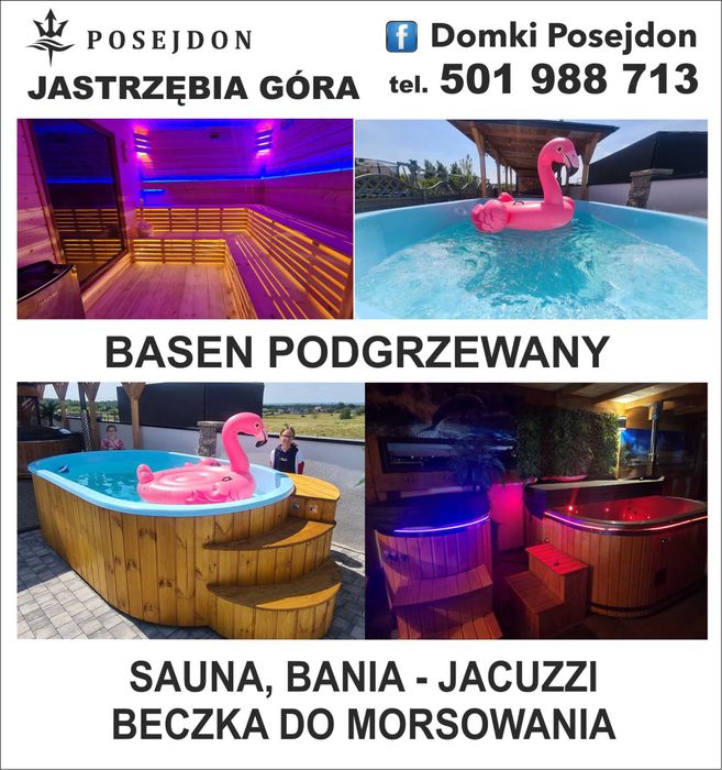 Domki Nad Morzem POSEJDON | Basen | Jacuzzi | 900m Plaża | 2-8 osób