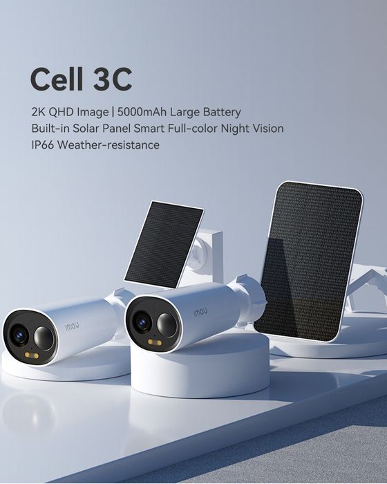 Камера відеоспостереження Imou Cell 3C із сонячною панеллю  АКБ 5000