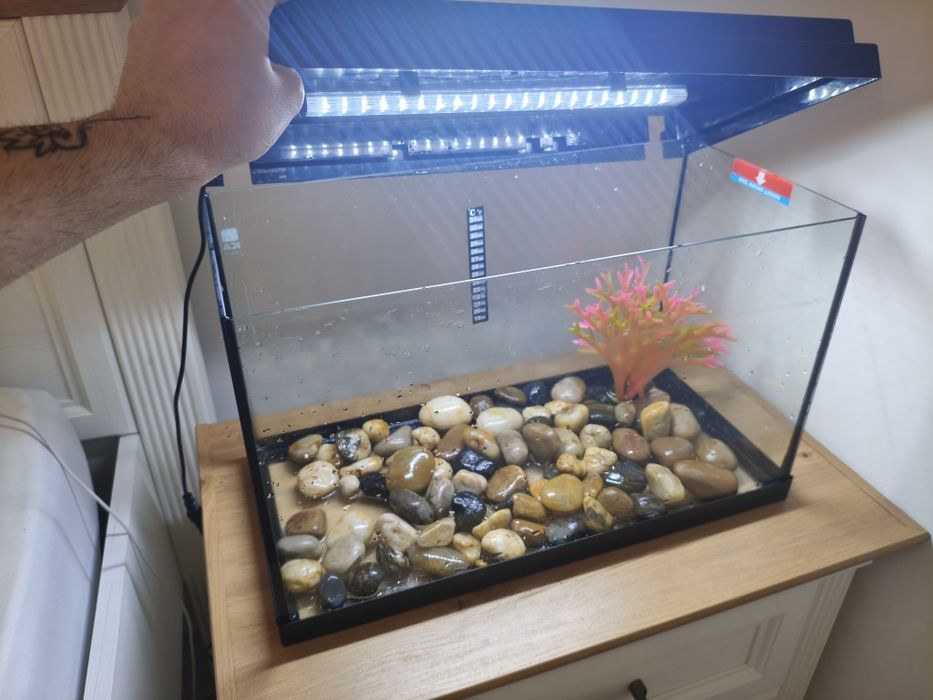 Aquário Aqua LED 32L (ICA) + Acessórios – Como Novo!