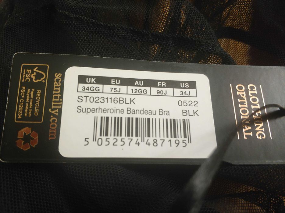 Бюстгальтер Scantilly Superheroin 34GG 75J