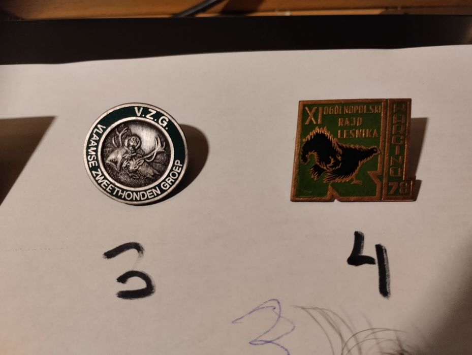 Przypinki broszki, piny myśliwskie, i inne, kolekcjonerskie