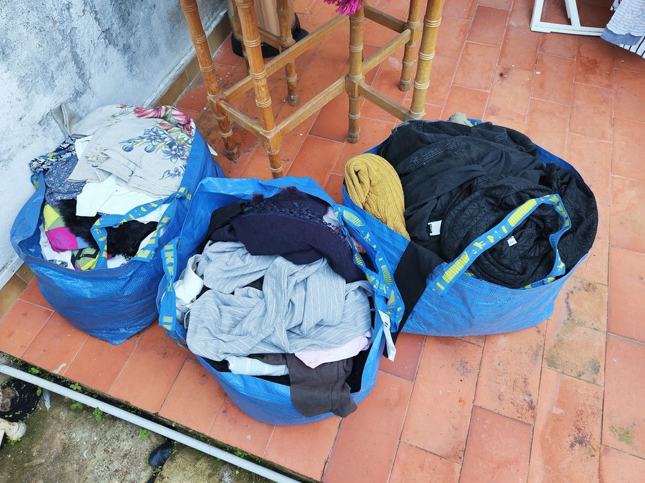Sacos de roupa .