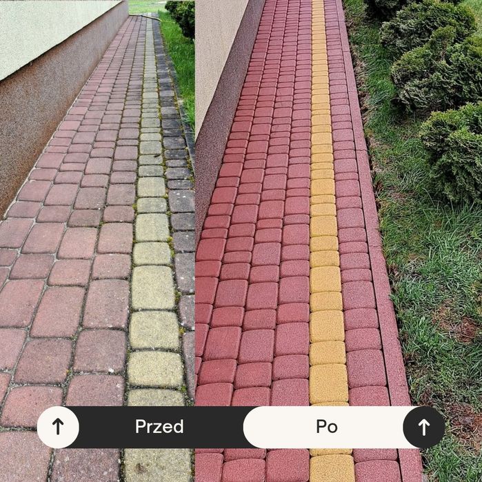 Profesjonalne mycie kostki brukowej, elewacji, dachów