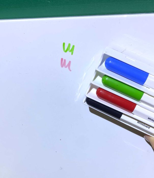 Ikea Spontan + markery i gąbka Tablica magnetyczna biała 37x78