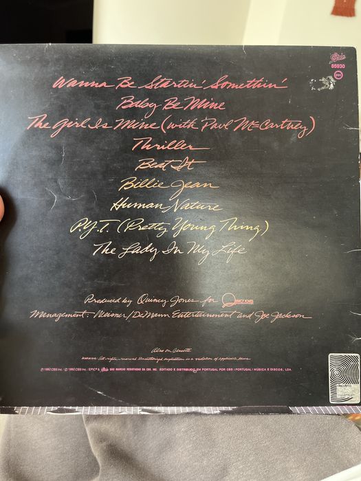 Vinil – Michael Jackson – Thriller (1982) – Com encarte original