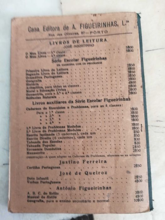sciencias naturais 4 classe de 1929 - A, figueirinhas , rabiscad lapis