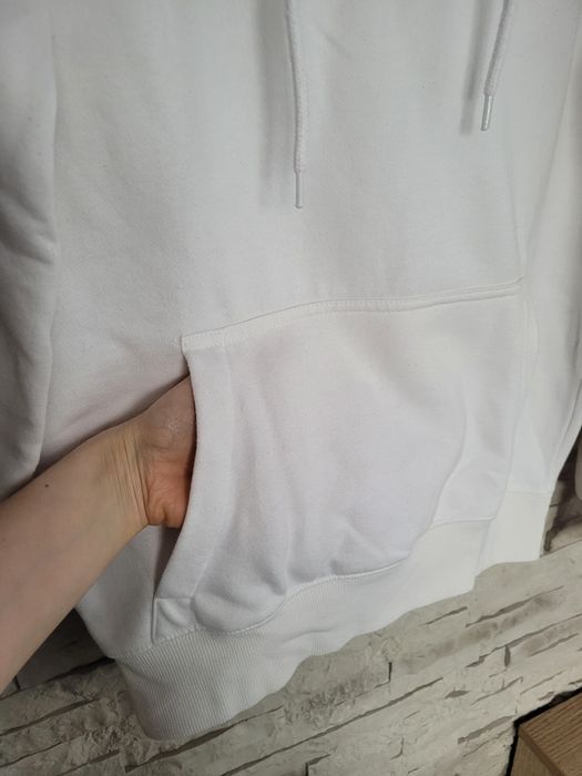 Biała bluza kangurek z kapturem Unisex New Yorker XS