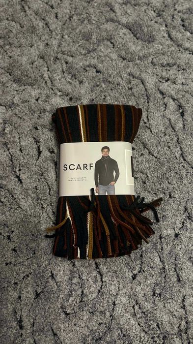 Ciemny szalik męski Nowy! 180x30