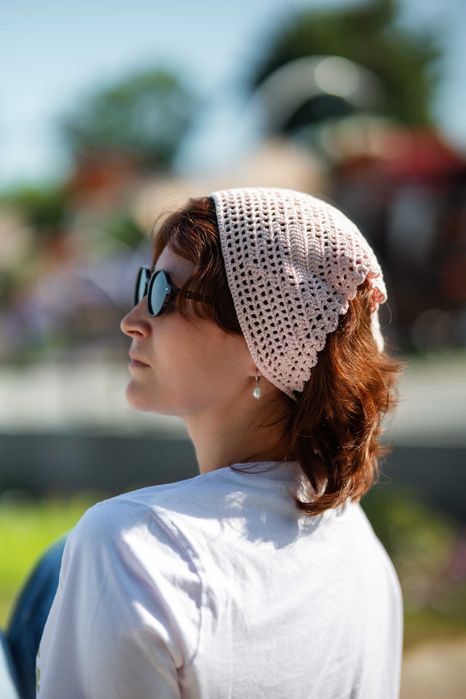 Літня в′язана бандана хустина