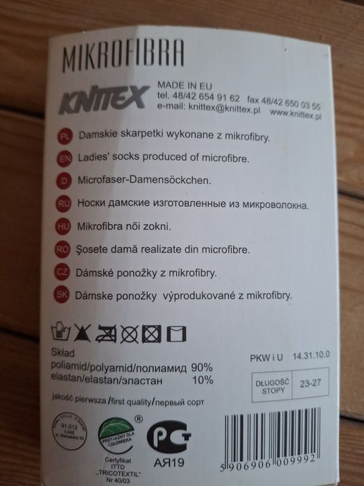 Grafitowe skarpetki z mikrofibry 40 DEN