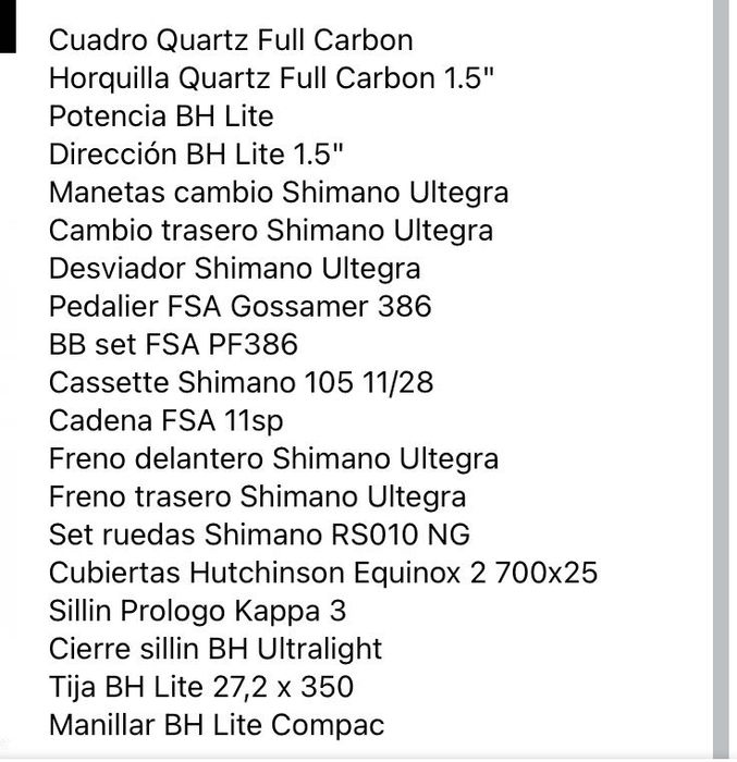 Bicicleta de estrada BH ULTEGRA LR357