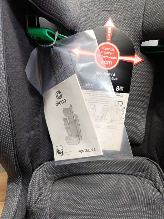 Diono 5ist fix safe fotelik samochodowy regulowany zagłówek ISOFIX