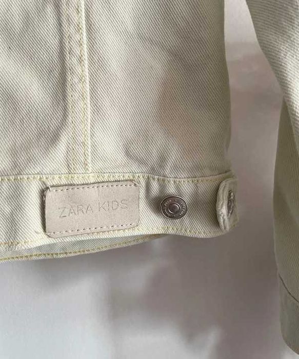 Kurtka jeansowa dziewczęca damska denim klasyczna Zara jasna 174 36/S)