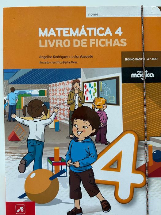Conjunto de fichas - Pasta Mágica 4 - Matemática- NUNCA USADO