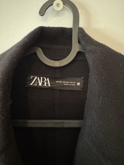 Abrigo comprido lã zara