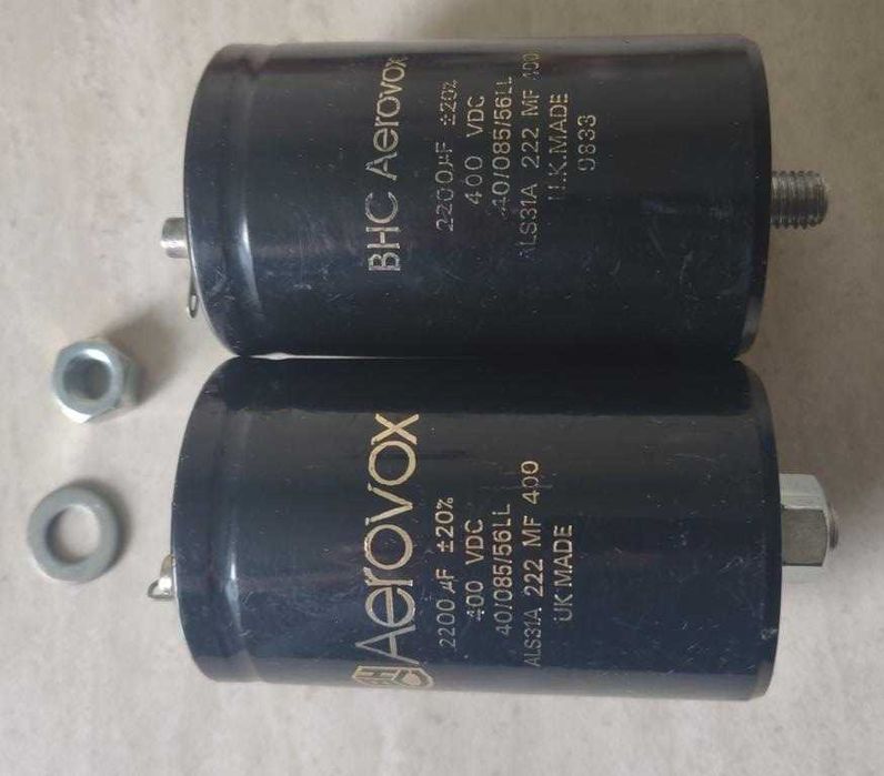 Конденсаторы AEROVOX (UK) 2200uF x 400V пара