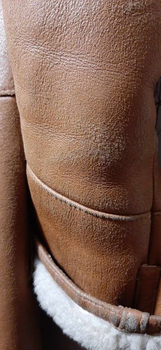 Kożuch jasny brąz długi