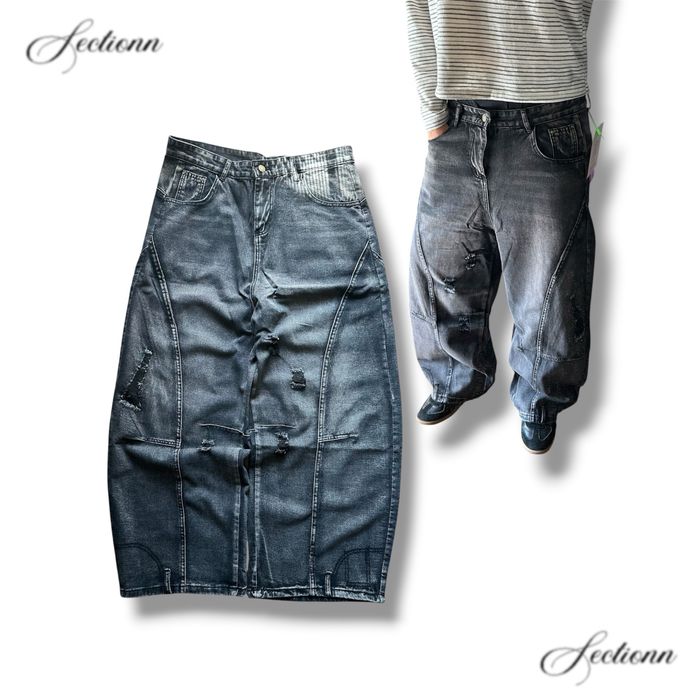 Archive Gray Opium Baggy Washed Jeans Racer Balenci Jaded London sk8 y2k Дуже Широкі Сірі Джинси Опіум Серые  Широкие Архив Опиум Джинсы Skater