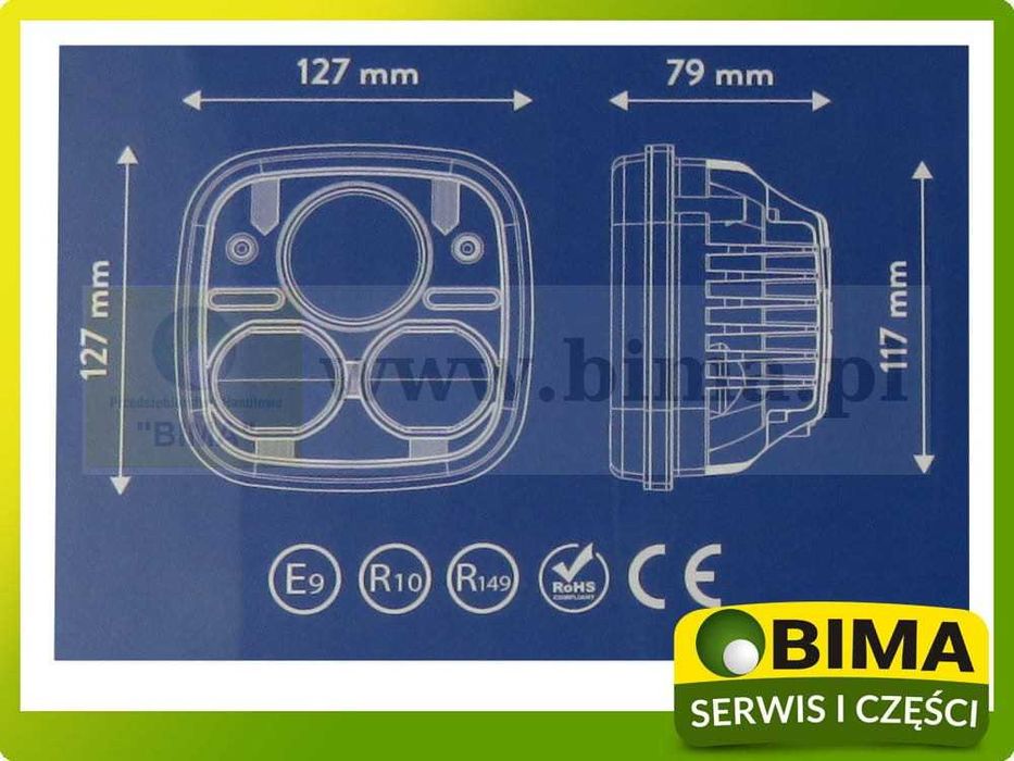 Lampa LED John Deere 6230~6430~6530~6534~6630~6830~6930~7430~7530 mija