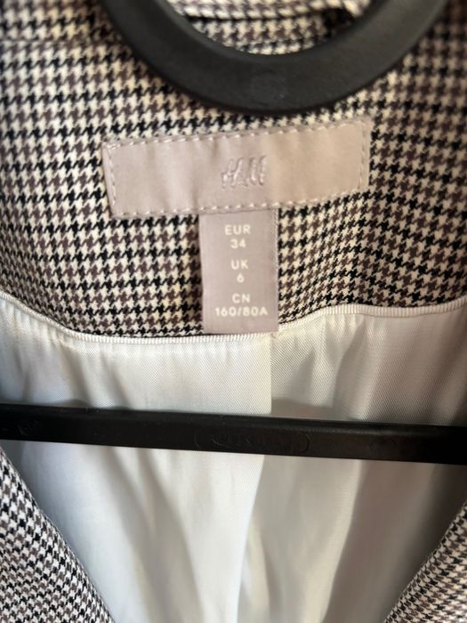 Marynarka w pepitkę H&M rozm. XS