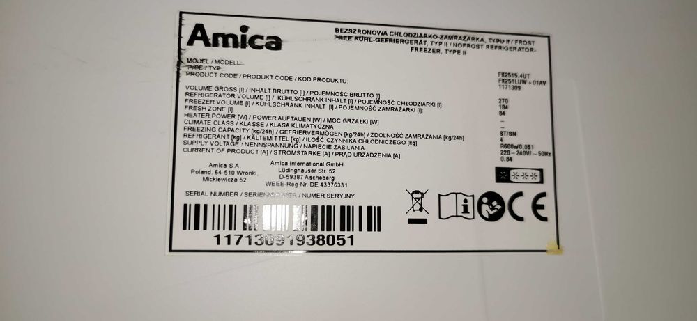 Lodówka Amica FK 2515.4UT
