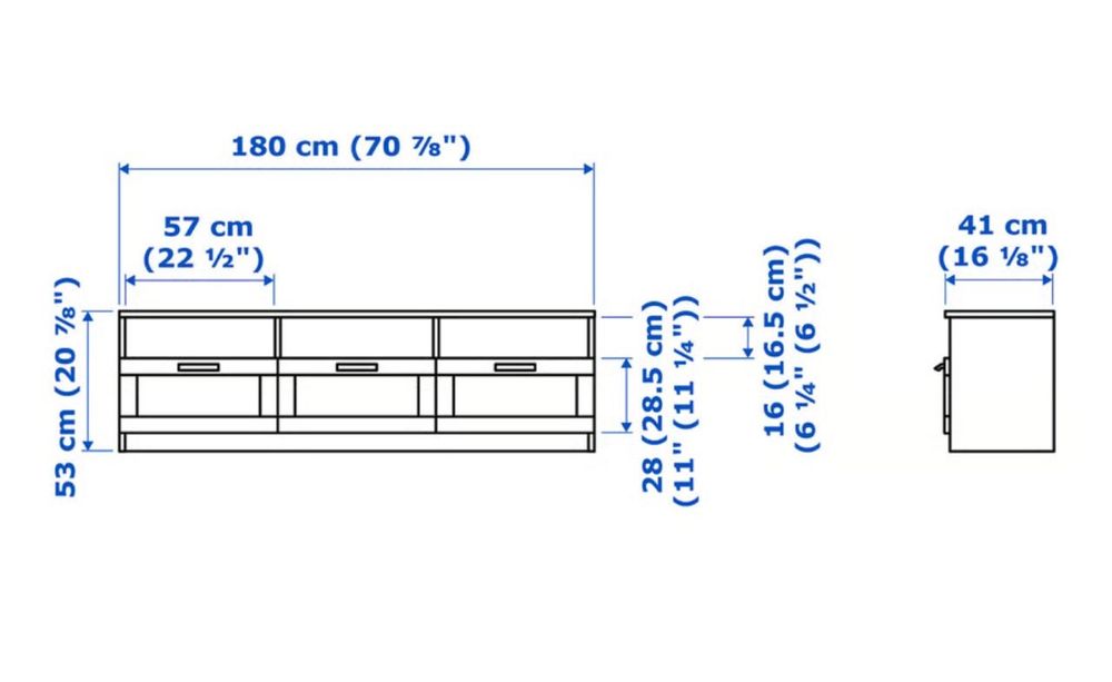 Móvel TV IKEA Branco 180cm | Como Novo