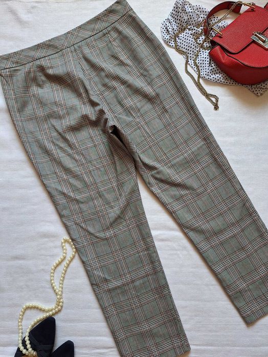 Новые зауженные брюки в клетку, укр размер 50